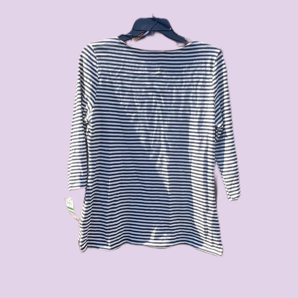 Retro Charter Club Striped Bon Voyage Petite Top NWT NEW Deadstock Nautical